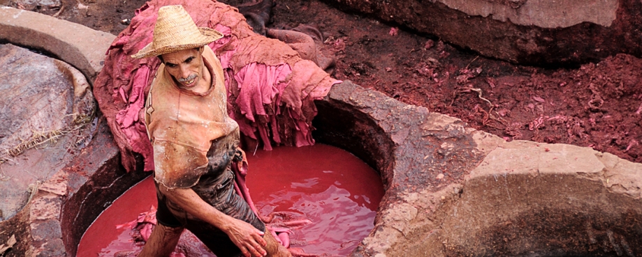 Tannery worker, Morocco