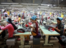 Workers in Cambodian Garment factory