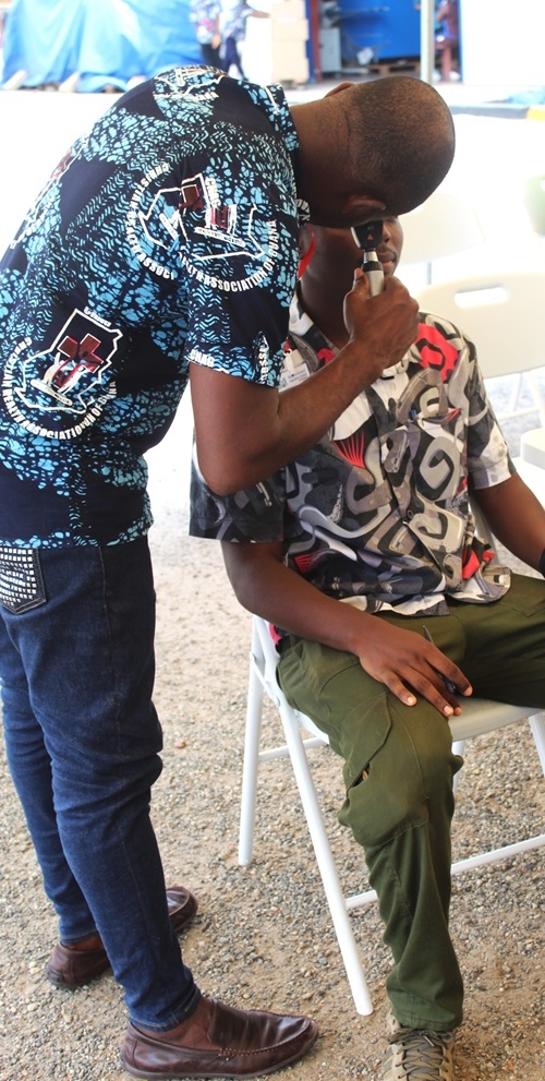 Maagrace ENT health screening. Photo credit: Ethical Apparel Africa.