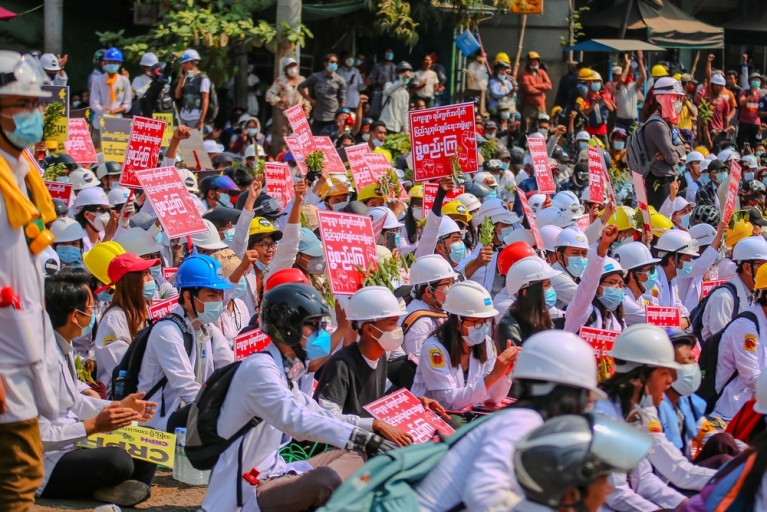 Protest in Myanmar