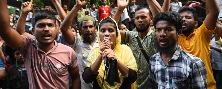 Workers protesting unpaid wages, Bangladesh