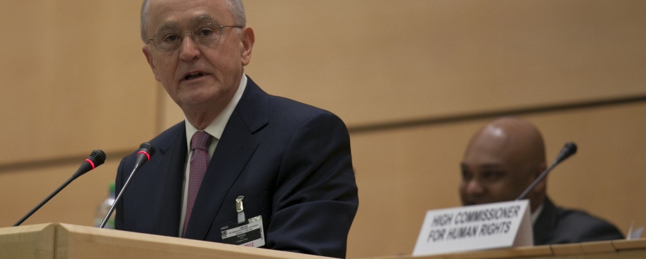 Prof. John G. Ruggie at the opening of the Forum on Business and Human Rights. U.S. Mission Photo by Eric Bridiers/ Flickr.