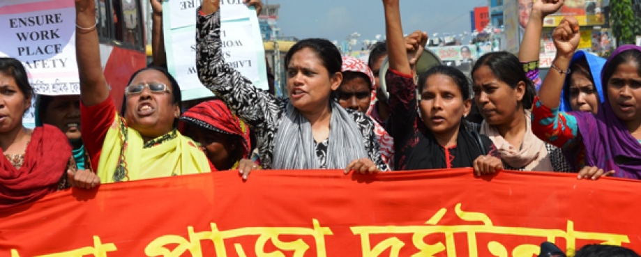 Demonstrations marking the Rana Plaza building collapse, Bangladesh | Photo: Awaj Foundation Demonstrations marking the Rana Plaza building collapse, Bangladesh | Photo: Awaj Foundation