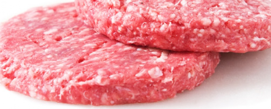 Raw beef burgers