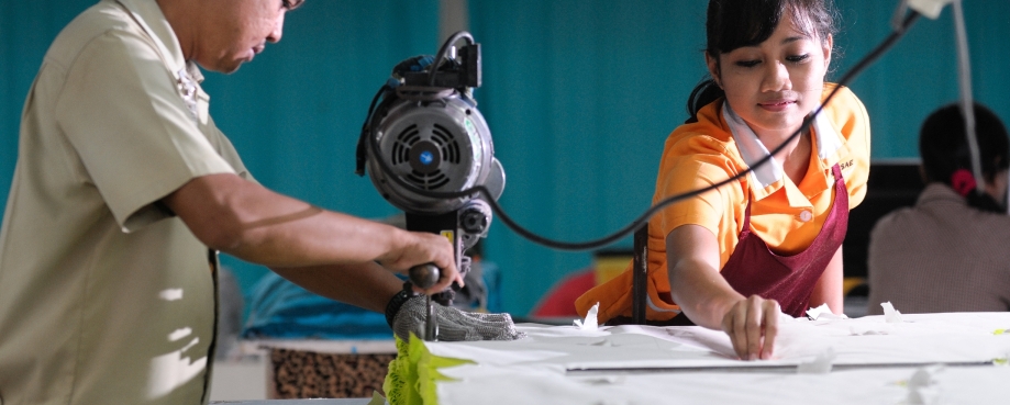 Indonesia Garment factory production line