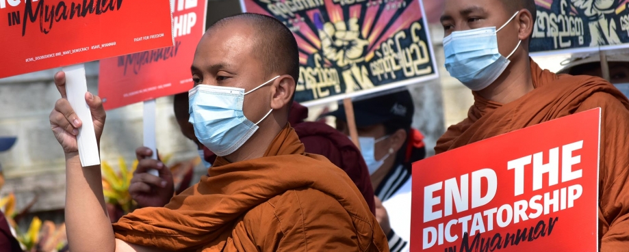 Pro-democracy demonstration, Myanmar