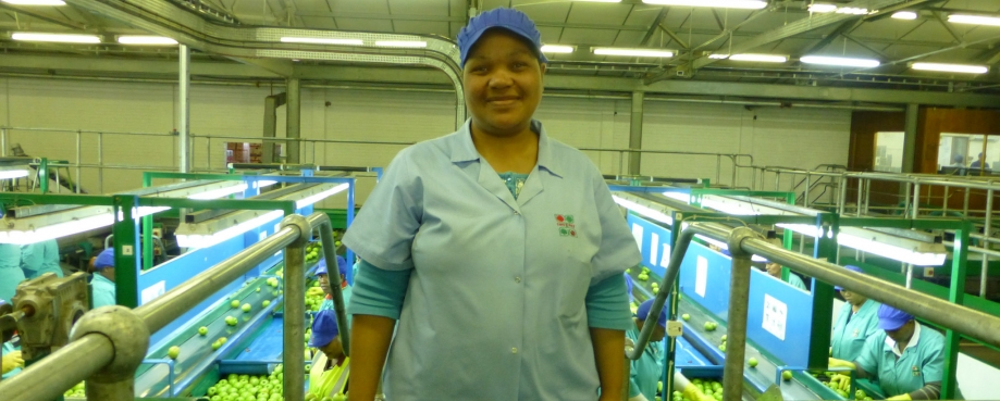 Female fruit packing house supervisor, South Africa