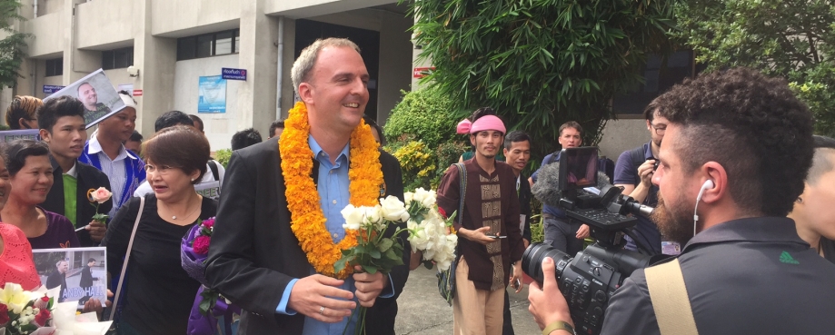 Labour rights campaigner Andy Hall pictured in Thailand