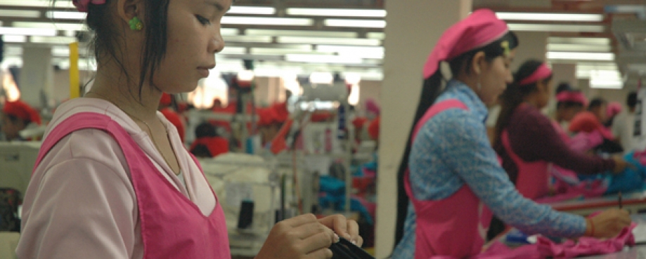 Unions are key to workers negotiating better conditions Photo: ILO Female garment factory workers, Cambodia