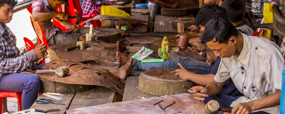 Cambodian workers