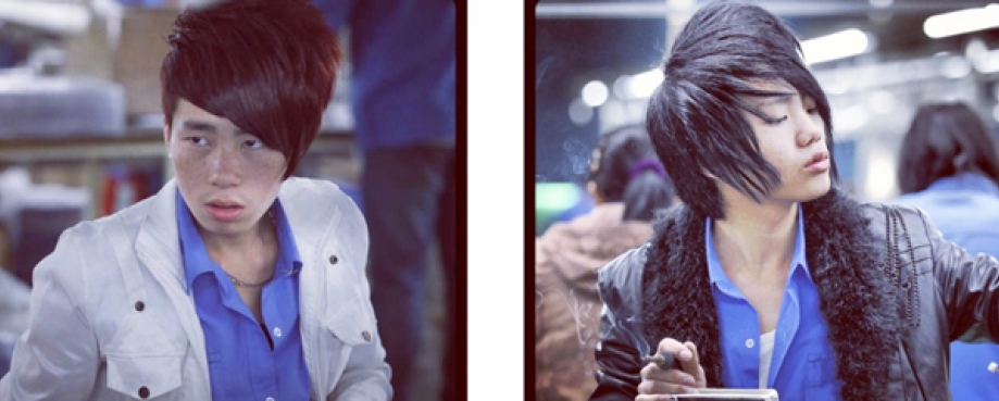 Changing aspirations: China's new generation want more from work Two factory workers in China