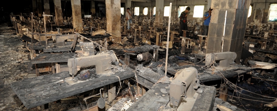 The Tazreen Fashions factory after the fire. Photo credit: Shutterstock.