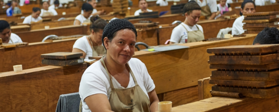 Workers at a cigar factory, Honduras