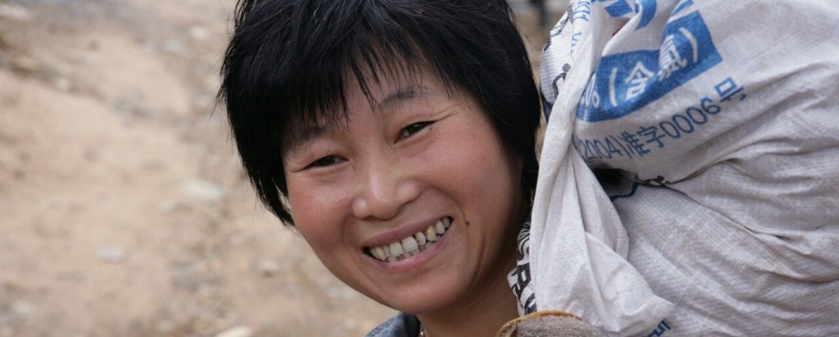 Smiling worker