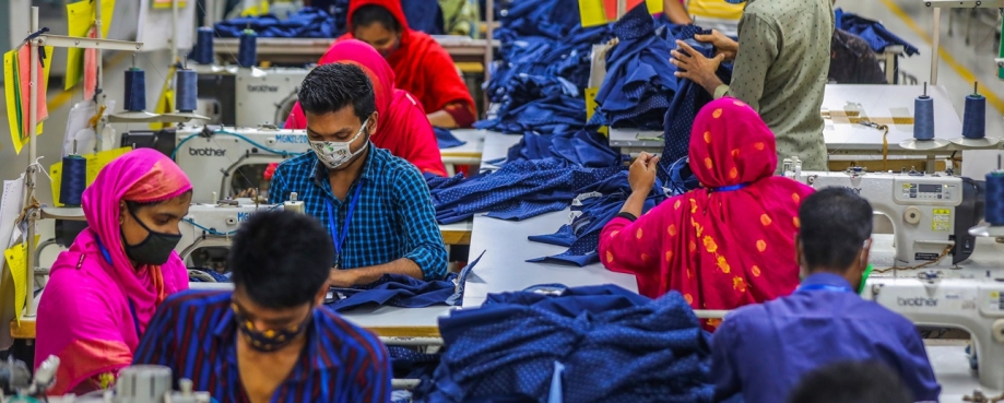 Readymade garments workers work in a factory in Gazipur. Photo credit: Shutterstock.