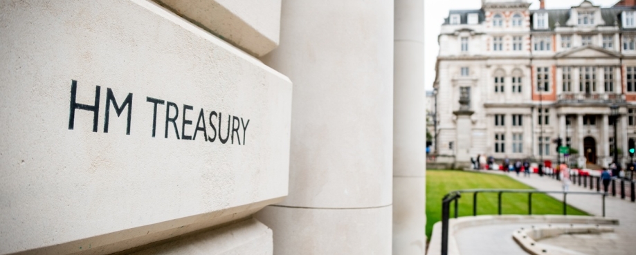 UK government HM Treasury building in Westminster, London. Photo credit: Shutterstock.