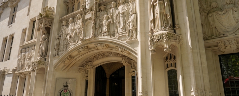 The Supreme Court of the United Kingdom building entrance. Photo credit: Shutterstock.
