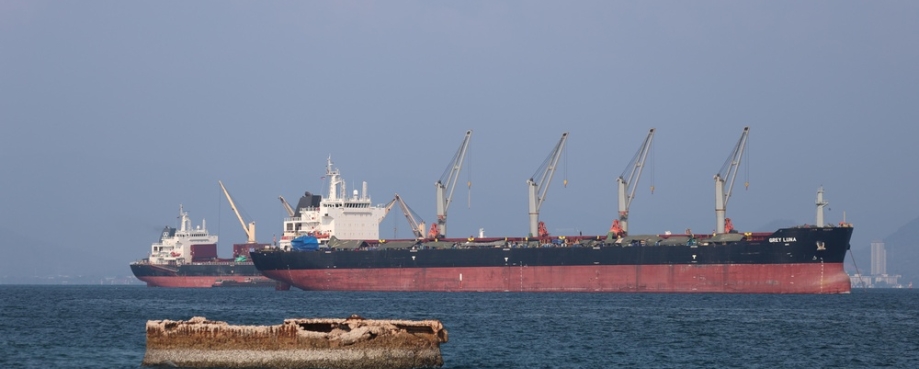 Cargo ships near the Strait of Hormuz. Photo credit: Shutterstock.
