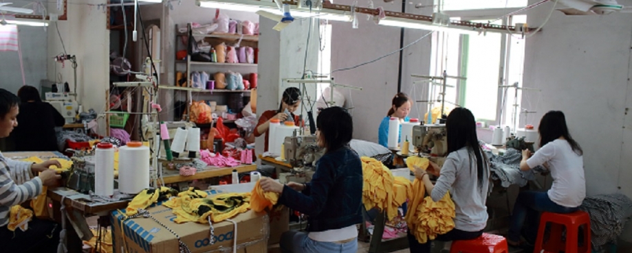 Women garment makers in Puning, China