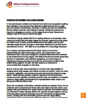 ETI position statement on living wages ETI position statement on living wages