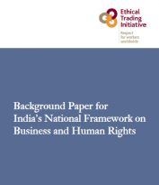 India National framework on business and human rights, background paper Exec summary cover