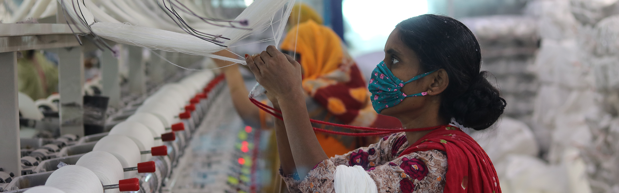 Female garment factory worker, South Asia