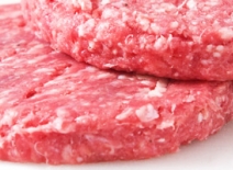 Raw beef burgers