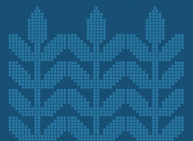 Graphic repeat pattern of wheat-style plant