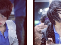 Two factory workers in China