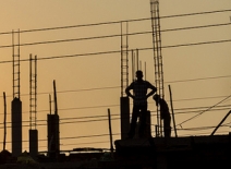 Construction site, India