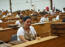 Workers at a cigar factory, Honduras