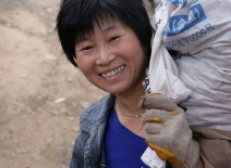 Smiling worker