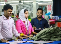 Male and female garment workers, Bangladesh